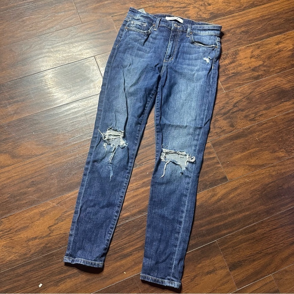 Joes Jeans High Rise Distressed Skinny Ankle Jeans Size 28
